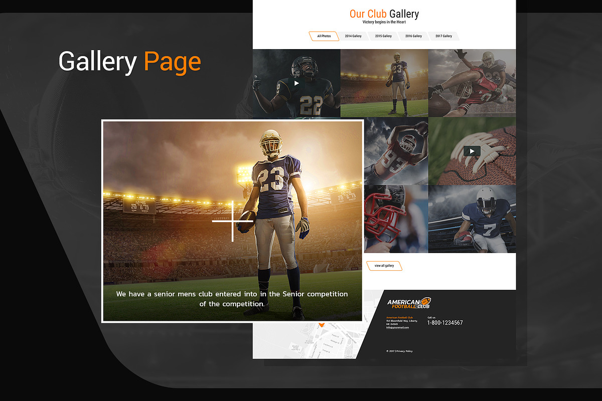 American Football HTML Template, a HTML Template by TonyTemplates (Photo 4 of 5)