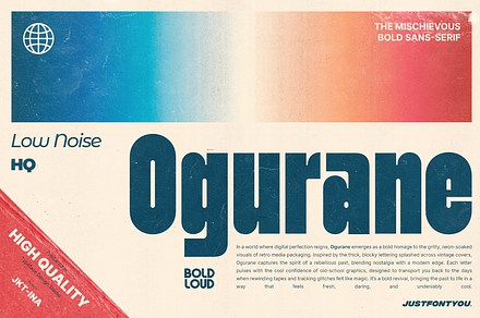 Ogurane - Retro Bold Fonts, a Sans Serif Font by Ian Irwanwismoyo