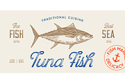 Tuna Fish, seafood, sketch, a Food Illustration by Foxys Graphic (Thumbnail 2 of 3)