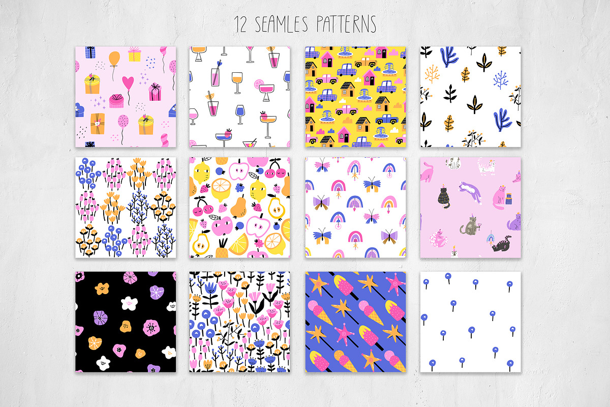 FUNNY CATS: birthday clipart cards, an Animal Illustration by Elliko shop (Photo 12 of 16)