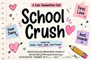 School Crush, a Script Font by Wow Magic (Thumbnail 1 of 6)