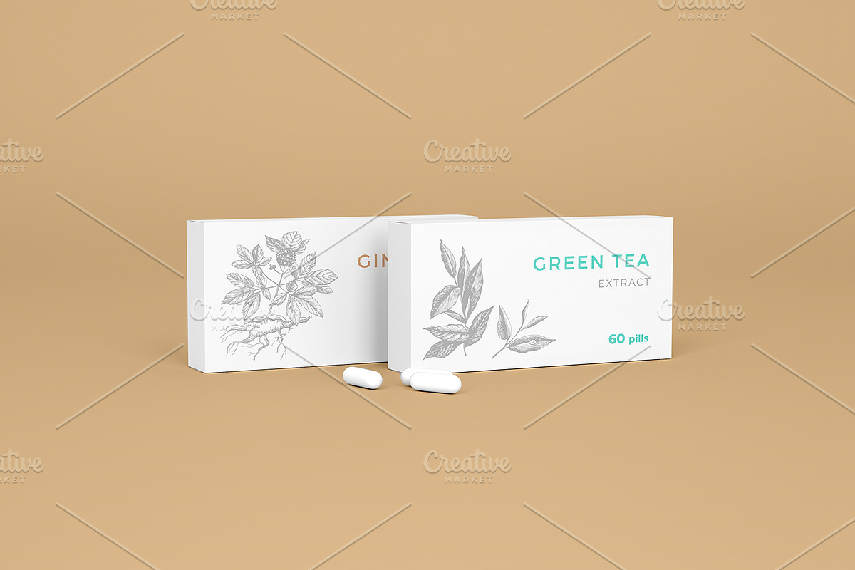 Pills boxes mockups, a Packaging Mockup by Pykhtik Design Shop (Photo 3 of 3)