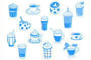 Cofee Drinks line art, a Food Illustration by Carpet Tapete Pretzel (Thumbnail 5 of 8)