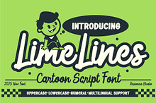 Lime Lines a Script Cartoon Font