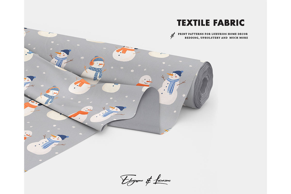 Christmas snowman pattern winter fun, a Pattern Graphic by Milatoo (Photo 3 of 4)