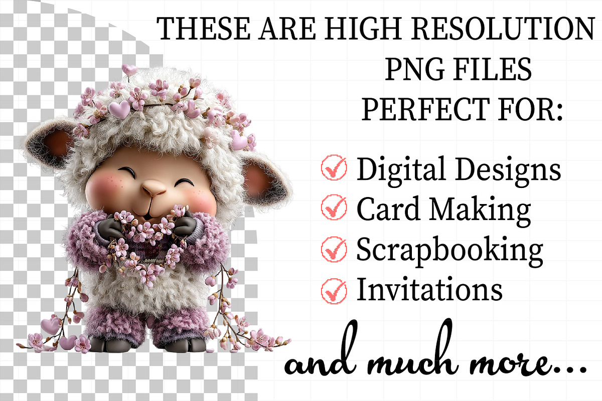 Cute Sheep Clipart Quirky Valentines, an Illustration by Daily.Designs (Photo 2 of 5)