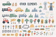 Kids Map Creator Farm & Village, an Object Graphic by MaNechaeva (Thumbnail 5 of 17)