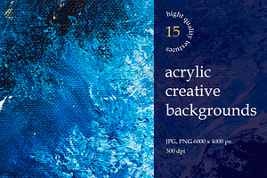 Acrylic abstract blue backgrounds