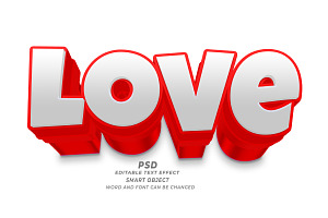 Love PSD 3d Editable Text Effect, a Layer Style Add-On by TrueVector