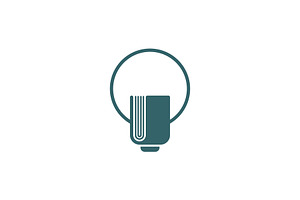 modern book lightbulb idea logo, a Branding & Logo Template by Rasagama Studio