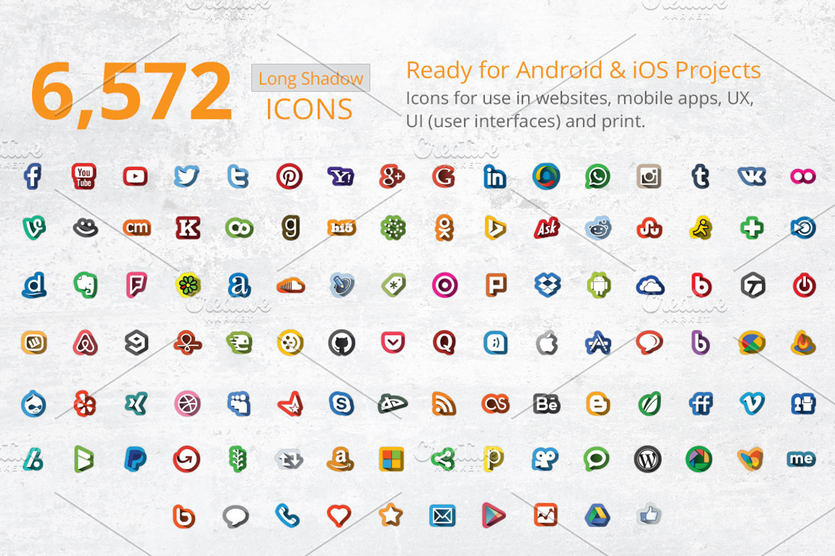 212 Offset Social Media Icons preview 2