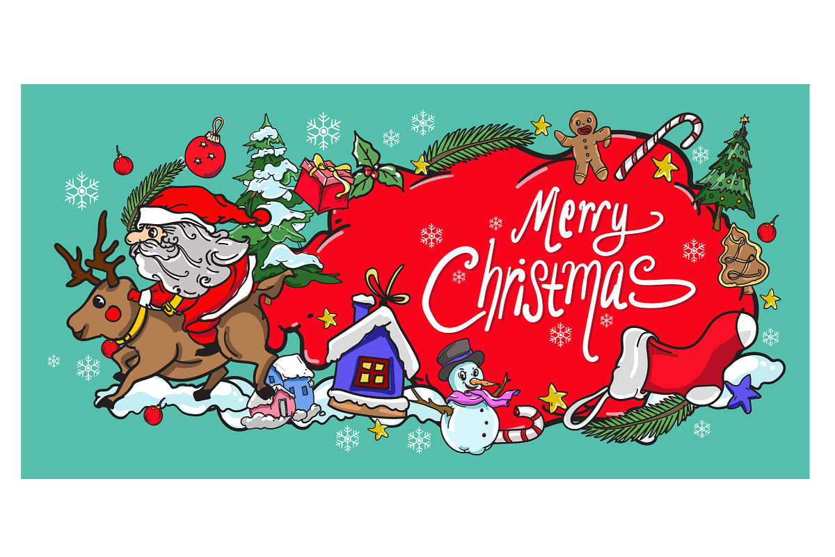 Christmas Greeting Card Illustration, a Decorative Illustration by singpentinkhappy (Photo 4 of 10)