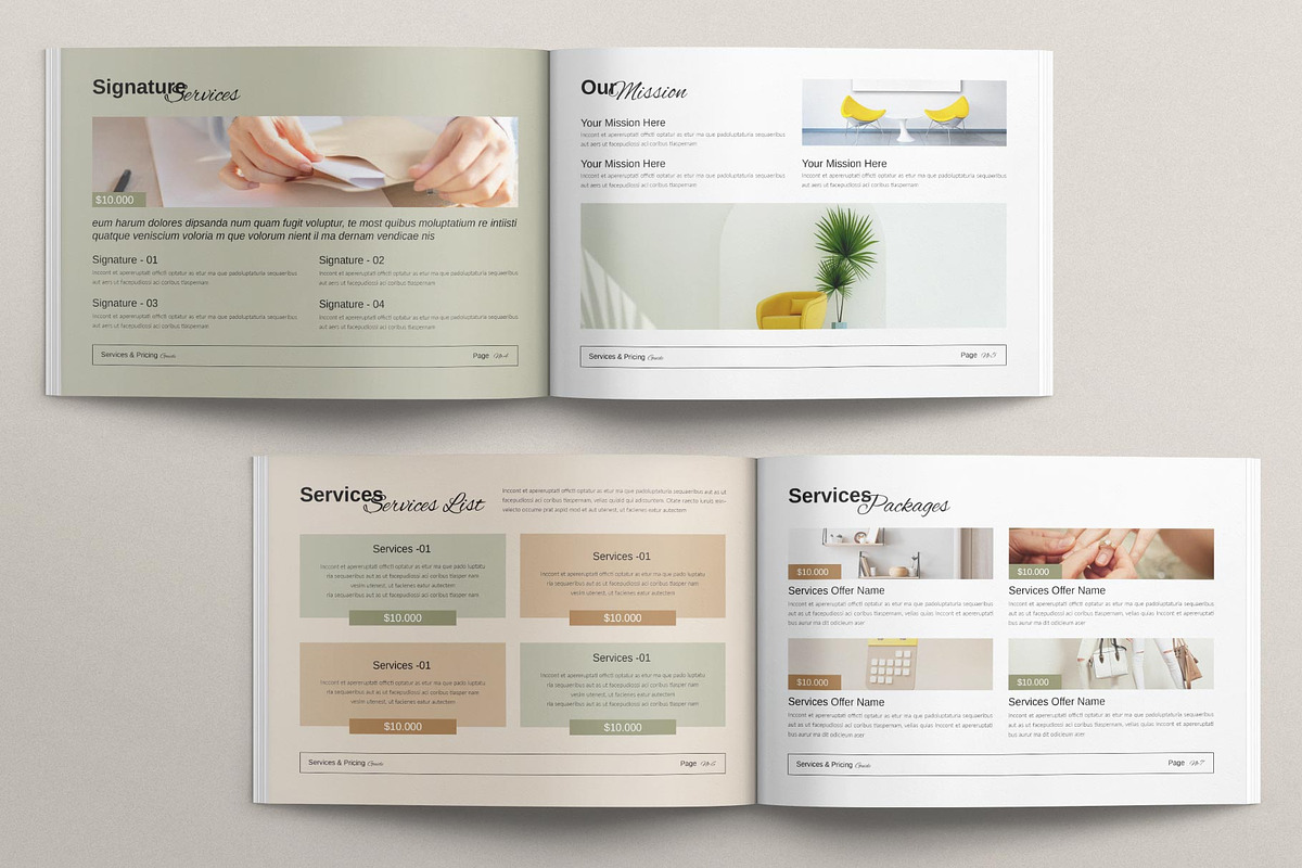 Services and Pricing Guide Landscape, a Magazine Template by TemplatesForest (Photo 4 of 8)