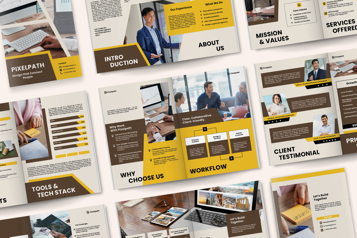 Creative Pitch Deck Brochure, a Brochure Template by twinstd (Photo 5 of 6)