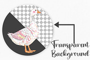 Watercolor Valentine Goose Clipart, an Illustration by Canvas Craft (Thumbnail 2 of 6)
