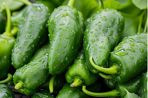 Fresh green jalapeno peppers with, a Food & Drink Photo by Lermont51