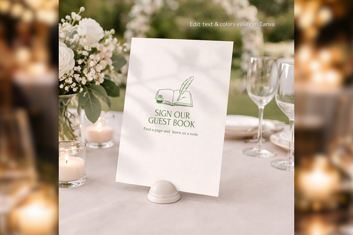 Luxury Guest Book Canva bd0004, a Card Template by TyphoonStudio (Photo 4 of 8)