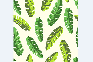 Vector Palm Leaves Pattern