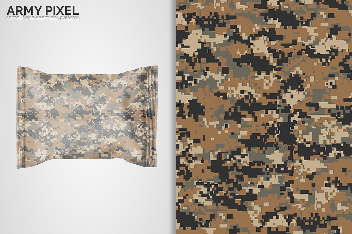 Army Pixel Camouflage Patterns, a Pattern Graphic by 3Y_Design (Photo 5 of 6)