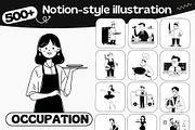 Notion-Style Illustration Occupation, a Work Illustration by DaisyStudio (Thumbnail 1 of 10)