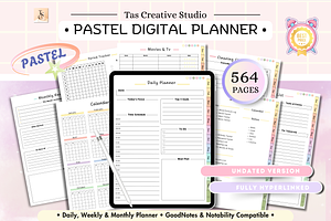 Portrait Digital Planner 564 Pages
