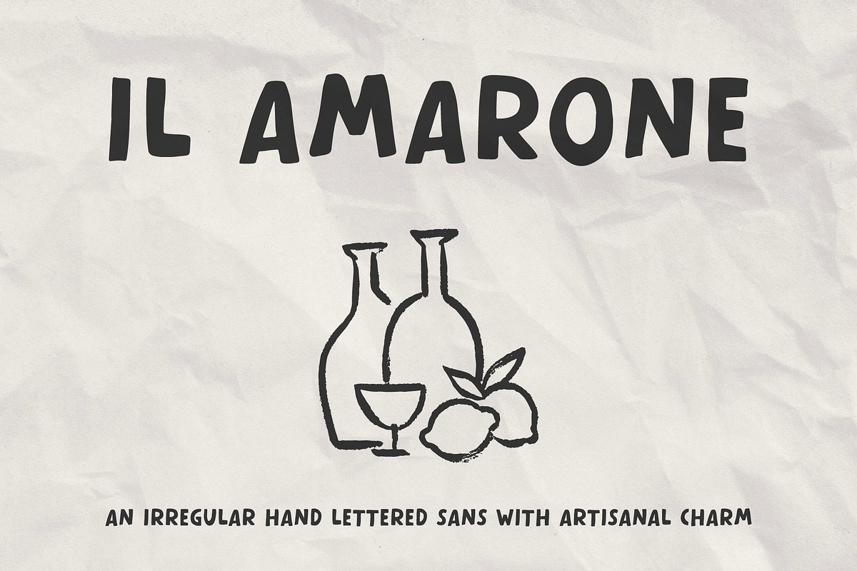Il Amarone Hand Lettered Sans, a Sans Serif Font by Lanastace Studio (Photo 1 of 16)