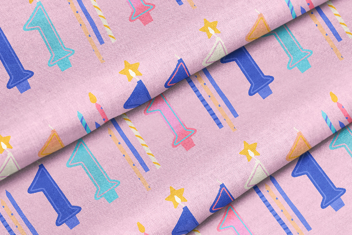 Birthday candles and patterns set, an Outline Icon by My.Ordinarty (Photo 9 of 10)