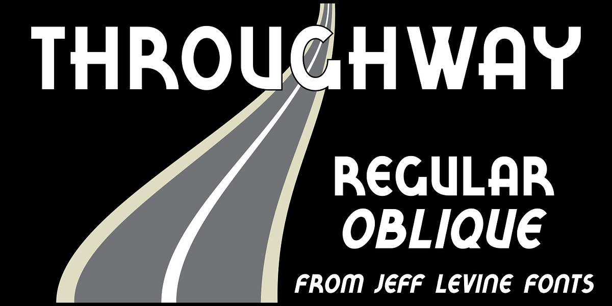 Throughway JNL, a Sans Serif Font by Jeff Levine Fonts (Photo 1 of 5)