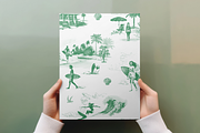 The Surfer Toile de Jouy Pattern, a Background Graphic by Hughes Studio (Thumbnail 12 of 13)