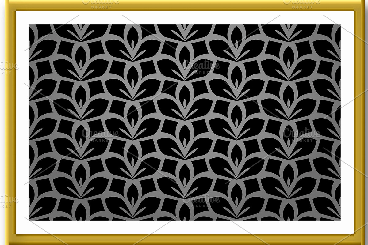 Flower geometric pattern. Seamless, a Decorative Illustration by RODINA (Photo 2 of 3)