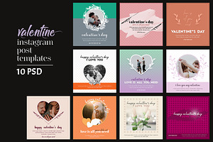 Valentine Instagram Post Templates