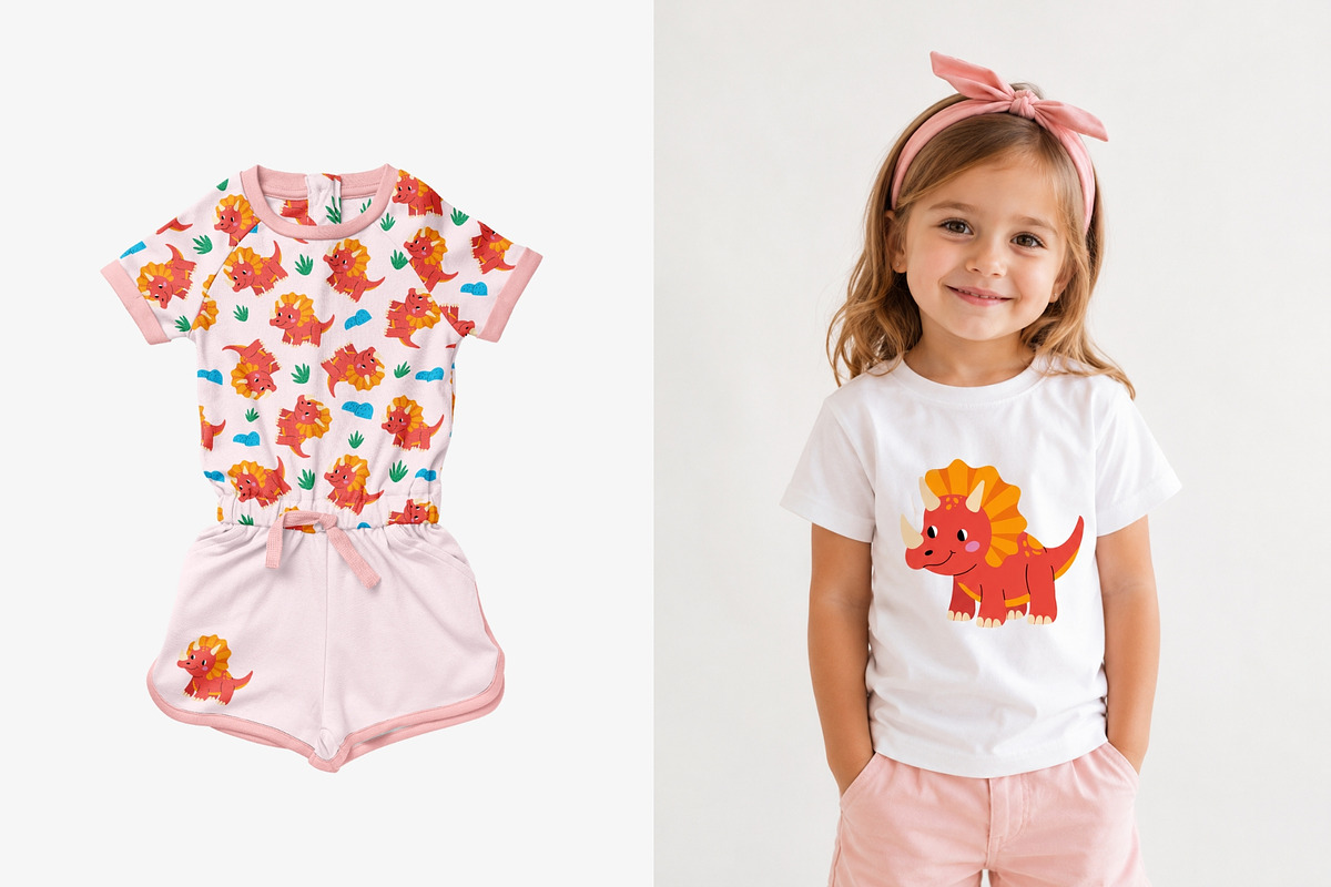 Dino Kids Collection, an Animal Illustration by AnbyArt (Photo 4 of 10)