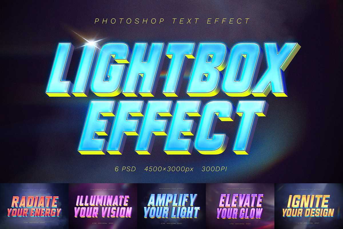 Retro Neon Light Text Effect, a Layer Style Add-On by Andrew Skoch Design (Photo 1 of 9)