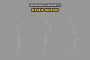 75+ PNG Cutout Lightning Bolt Effect, an Object Graphic by Mikel Blazgad (Thumbnail 4 of 10)