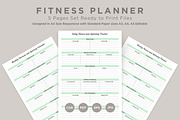 Fitness Planner Pages Set V-17, a Stationery Template by shahsoft (Thumbnail 1 of 3)