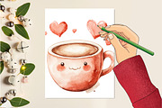 Kawaii Valentine's CLIPART, an Illustration by designcity5 (Thumbnail 5 of 6)