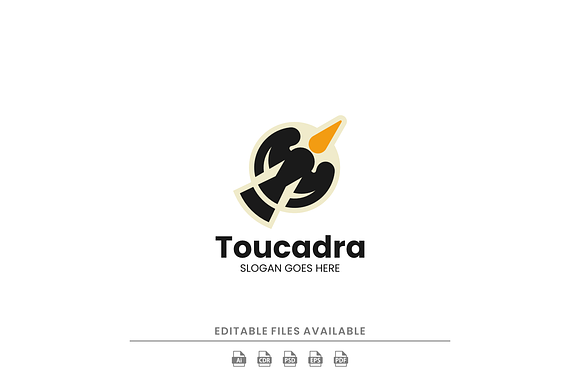 Monochrome Touchan Logo Design preview 2