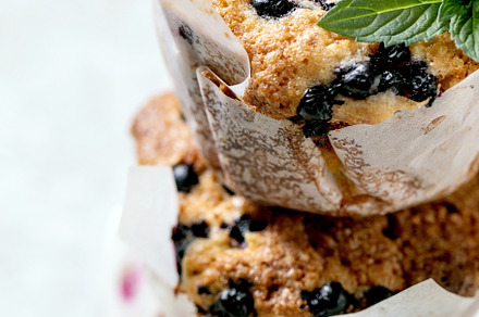 Homemade blueberries muffins stock photo containing blueberry and dessert, a Food & Drink Photo by Natasha Breen
