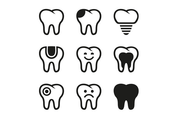 Tooth Vector Icons Set