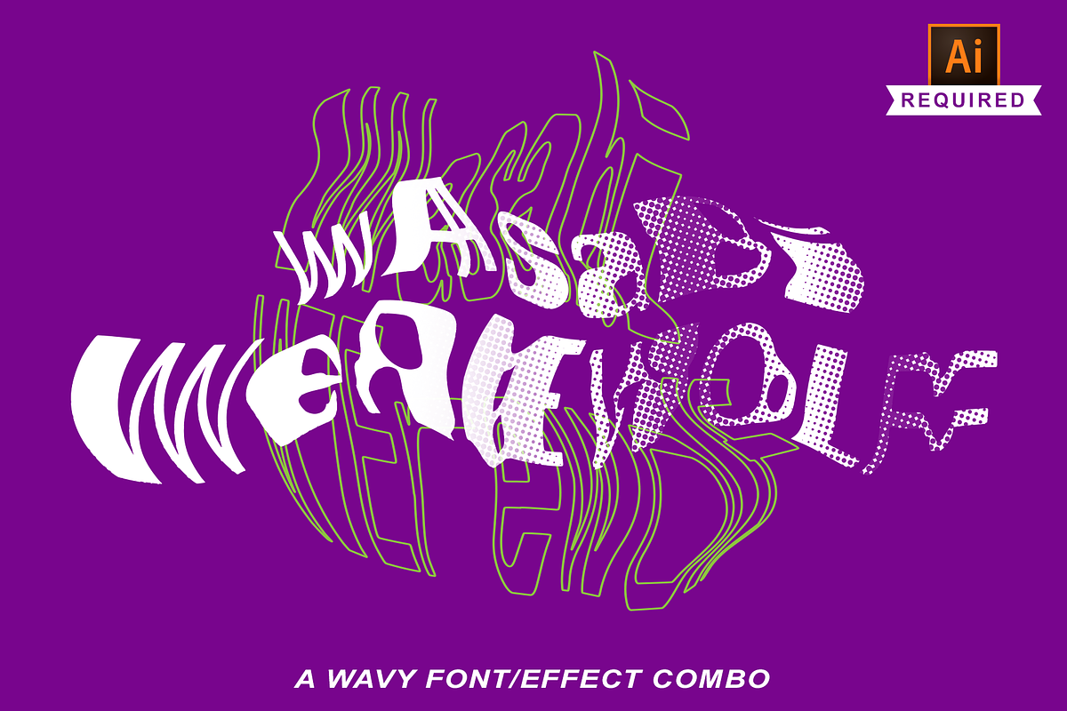 Streetwear Font Wavy Halftone Effect preview 8