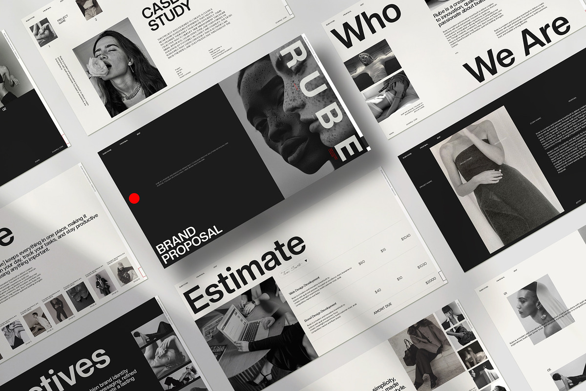 RUBE | Brand Proposal, a Presentation Template by CreativexGenius (Photo 2 of 10)