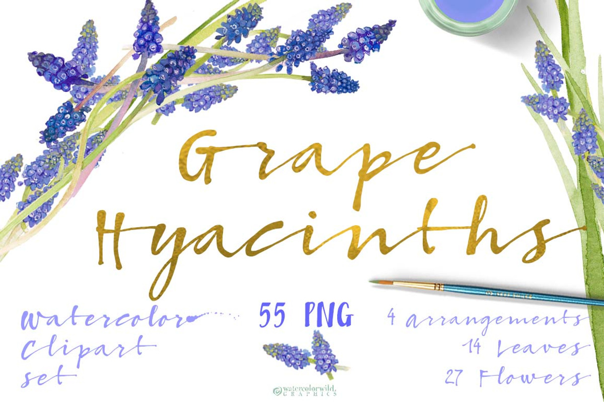 BUNDLE BLUE Florals -85%, an Illustration by watercolorwild.graphics (Photo 9 of 11)