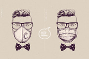 Corona Vintage Face Masks, a Healthcare Illustration by blauananas (Thumbnail 3 of 8)