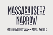 Massachusettz Narrow, a Handwritten Font by Foxys Type (Thumbnail 2 of 12)