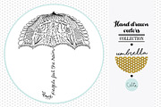 Umbrella hand drawn vector, a Person Illustration by Klipa Illustrations (Thumbnail 1 of 2)