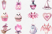 Pink Coquette Halloween Clipart, an Illustration by Black Bird Studio (Thumbnail 5 of 6)