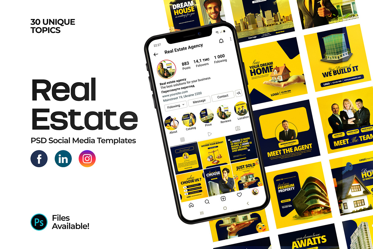 Real Estate Instagram Template, a Social Media Template by Raytas Studio (Photo 1 of 8)