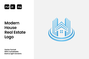 Modern House Real Estate Logo, a Branding & Logo Template by Luxury Logos