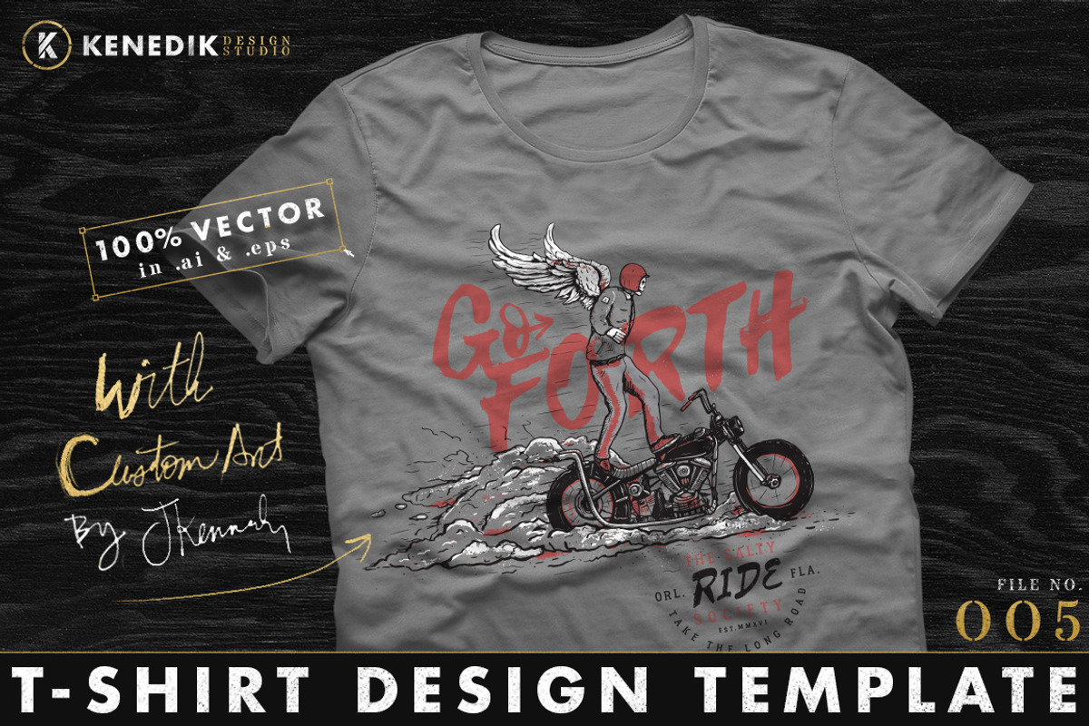 T-Shirt Design Template 005, an Object Graphic by KENEDIK DESIGN STUDIO (Photo 1 of 5)
