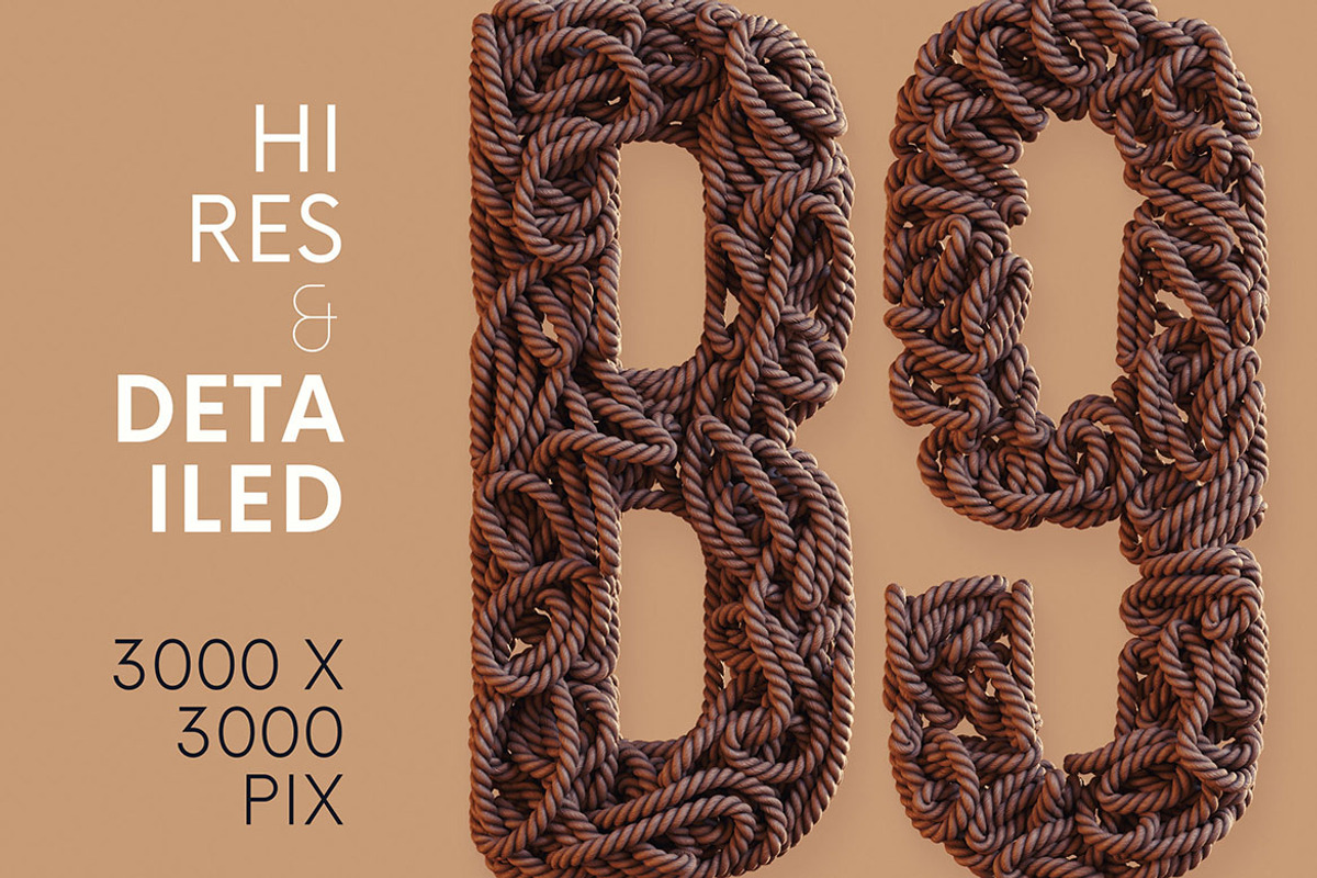 Rope - PNG Alphabet, an Object Graphic by MIIM (Photo 2 of 4)